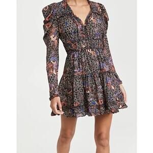 Ulla Johnson Julie Multicolored Floral Mini Dress size 2